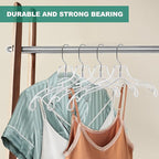 Quality Clear Hangers 12 Pack - Crystal Hangers for Clothes - Durable Plastic Hanger Set - Invisible Dress for Suits - Heavy Duty - Nonslip Coat and Shirt