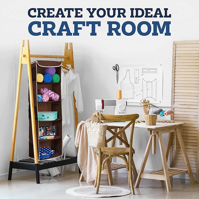 ZOBER Hanging Closet Organizer, 5-Shelf - Hanging Storage Organizer Shelves for Clothes, Towels, Toys - College Dorm Room, Nursery, & Home Closet