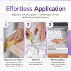 Lavender Scented Drawer Liners for Dresser Drawers (10 Large Sheets, 19.7" x 14.4") - Non Adhesive Drawer Paper Liner for Bedroom Dresser & Closet Shelves by Linda’s Essentials