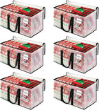 BlissTotes Moving Bags, 125L 6-Pack Storage Bags, Moving Box Heavy Duty Extra Large, Moving Totes with Zipper, Reinforced Handles Boxes for Packaging Moving, Decorative Wreath Storage