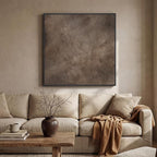 Framed Neutral Abstract Wall Art, Modern Brown Canvas Prints Artwork for Walls, Contemporary Minimalist Square Pictures for Living Room Bedroom Dining Room Hallway Office Wall Decor, 30x30 In