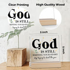 Farmhouse Decor, Acrylic Christian God Home Decorations, Aesthetic Entry Way Table Shelf Decor, Living Room Table Accessories, Boho Office Decorations For Work (02)