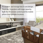 Armchair Caddy,Non Slip Recliner Organizer,Waterproof Sofa Armrest Organizer, Remote Control Holder for Recliner.Chair Arm Organizer with 14 Pockets for TV Remote, Phone, Magazine