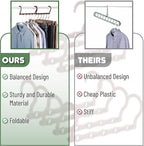 Mr. Pen Space Saving Hangers - 8 Pack Mahogany Color Space Saver Shirt Hangers