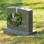 Adjustable Headstone Wreath Hanger for Cemetery – Fits 6"-11" Tombstones, Stainless Steel Gravestone Wreath Stand for Christmas, Halloween, Easter & Memorial Day Decorations