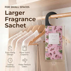 ROSE COTTAGE Large 12 Packs Rose Hanging Closet Deodorizer Air Freshener Long Lasting Scented Sachets Smell Goods for House