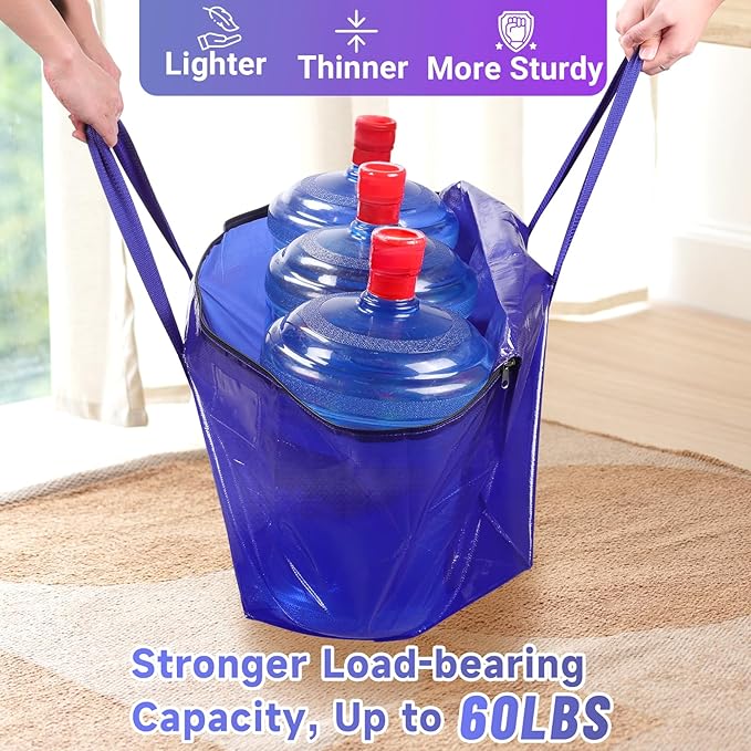 Moving Storage Bags, Moving Supplies Packing Boxes for Moving, Camping, College Dorm Room Essentials for Girls, Blue Tote Bags, Heavy-Duty Storage Bins With Lids And Zippers, 125L 8Pack