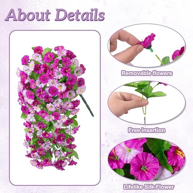 Artificial Fake Hanging Flowers Basket for Spring Decor, Faux Silk Flower in Planter for Summer, Outdoor Artificial Floral for Home Porch Yard(Double Lotus)