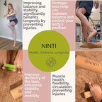 Ninti Balance Board - Premium Cork Balancing Board & Foot Strengthener for Enhanced Foot Function | Unique Design for Balance Stability & Foot Strength | Improve Mobility & Prevent Falls | Balance Trainer | USA Owned