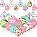 Zeyune 16 Pcs Summer Flamingos Tree Ornaments Summer Hanging Ornament Ball Tropical Palm Flamingo Hanging Home Decorations for Tree Tropical Party Holiday Decor