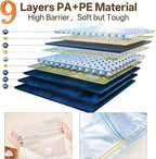 Vacuum Storage Bag with Rechargeable Cordless Pump, 18 Pack Vacuum Seal Space Saver Bags for Clothing Clothes Travel Home