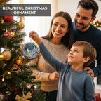 Jabihome Christmas Ornaments 2025, Exchange for Women, Men, Collectible Dated Year Ornaments for Tree, Unique Acrylic Suncatcher, Printed Stained Glass Effect Decor (Snowman Stars)