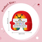 3 inch Positive Rainbow Handmade Knitted Wool Doll with Positive Card Inspiring Gifts for Cheer Up Emotional Support Encouragement Friends