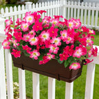 Fake Artificial Flowers for Outdoors 6 PCS Azalea Bouquet Silk Flowers for Outside UV Resistant Faux Flowers Plants for Outdoor Planters Realistic Spring Home Front Door Patio Garden Porch Decor