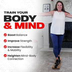 Balance Trainer for Adults - Slackboard Standing Desk Balance Board and Home Workout Equipment, Balancing Trainer for Yoga, Strength, Coordination, Concentration