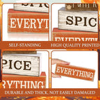 Moucuny 4 Pcs Thanksgiving Decorations for Home Fall Cup Decor Thanksgiving Table Centerpiece Fall Tiered Tray Decor Rustic Wooden Cup Block Sign Gift Farmhouse for Harvest Party Home Kitchen