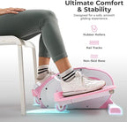 Sunny Health & Fitness Under Desk Elliptical Machine, Portable Sitting or Stand Peddler Exerciser for Seniors Home Office, SunnyFit App Access via Bluetooth with Optional Handlebar or Resistance Band