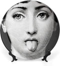 Lina Cavalieri Plate, Wall Decorative Plate, Mysterious Face Plate Wall Hanging Decoration,Including Bracket And Special Spring HooK, (Style-6, 8inch)
