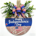 4th of July Wreaths Decorations for Front Door with Large Bow, USA 250th Anniversary Merchandise, Independence Day & Summer Patriotic Decorations for Garden & Patio (Color-Day)