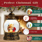 Christmas Nativity Snow Globe, Nativity Musical Snow Globe Lantern Lights with 6H Timer Battery & USB Powered, Retro Style Holiday Glitter Globe for Xmas Home Decoration Holiday Party Gifts