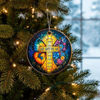 Nativity Cross Christmas Ornament 2026, Christian Christmas Ornaments Religious Gift, Cross Christmas Tree Decor, Nativity Scene Ornament Easter Faith Decor