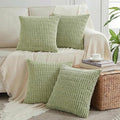 Fancy Homi 4 Packs Decorative Throw Pillow Covers for Living Room Couch Bed, Modern Farmhouse Boho Home Décor Accent Cushion Case, 20" x 20", Sage Green