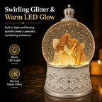 Dog Memorial Gifts for Loss of Dog Sympathy Gift, Snow Globe with Auto Swirling Glitter & 6H Timer, Battery or USB Powered, Dog Passing Away Gifts for Home Decor