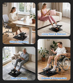 Portable Under Desk Elliptical Machine with Wireless Remote. 12 Manual & 3 Automatic Speeds. Pedal Ellipse Leg Exerciser. Leg Exerciser While Sitting for Seniors Adults Home Office