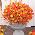 MARTINE MALL Artificial Fall Flowers for Outdoors, 24 Bundles Faux Fall Flower for Outdoor Planters UV Resistant Fall Flowers Artificial for Outdoors Fake Autumn Petunia for Front Porch(Mixed Color)