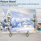 Vivinin 2 Pack Plate Stands - Metal Frame Holder & Artwork Display, 8 Inch Picture Frame Stand for Tabletop Art, Photo & Platter