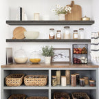 QEEIG Floating Shelves for Wall 47.2" Extra Long - Wall Mounted Shelf Bathroom Kitchen Living Room Bedroom Farmhouse Home Decor Display Bookshelf Large 47.2 x 9.3 inch Set of 2, Grey (008-120GY)