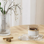 Acrylic Coaster Decorative Plates, Irregular Bar Drink Coaster,Perfect for Tabletop Protection and Accessories Display.（Fog）