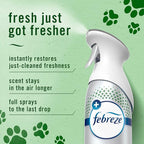 Febreze Air Mist, Air Freshener Spray, Odor Fighting Room Spray, Deodorizer for Home Bathroom Kitchen Apartment, Pet Odor Fighter Fresh Scent, 8.1oz (Pack of 3)