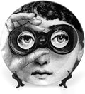 Lina Cavalieri Plate, Wall Decorative Plate, Mysterious Face Plate Wall Hanging Decoration,Including Bracket and Special Spring Hook, 10inch, Style10