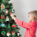 kockuu Christmas Ornaments for Tree Decorations, 36pcs Soft PVC Hanging Ornaments Snowflake Gingerbread House Snowman for Christmas Tree Gift Box, Winter Holiday Party, Home, Office Decor