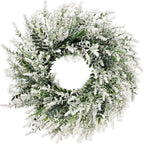26'' Large Lavender & Eucalyptus Wreath for Front Door - Artificial Eucalyptus Leaves Greenery Outdoor Wreath for Wedding Farmhouse Porch Wall Room Home Decor (White)