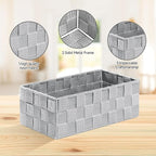 Posprica Small Baskets for Organizing(7 Set) Woven Storage for Shelves, Bathroom, Decorative Closet Organizer, Dresser Bins, Shelf