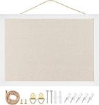 Linen Bulletin Board,Cork Board for Walls,10.2"x14.2"Small Bulletin Boards,Pin Board for Home Kitchen Office Decorative,Fabric Bulletin Board(WH-2636)