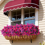 Artificial Flowers Faux Plants for Outdoors Spring Summer Decor, 6 Bundles Fake Bougainvillea Silk Flowers UV Resistant Realistic for Outside Planter Porch Patio Garden Home (Purple Fuchsia)