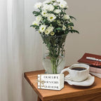 Decorative Books for Home Decor, Rustic Wood Book Stack for Table Decor, Our Life Our Story Our Home Decoration Books for Living Room Bookshelf, Farmhouse Stacked Books Decoration (L60)
