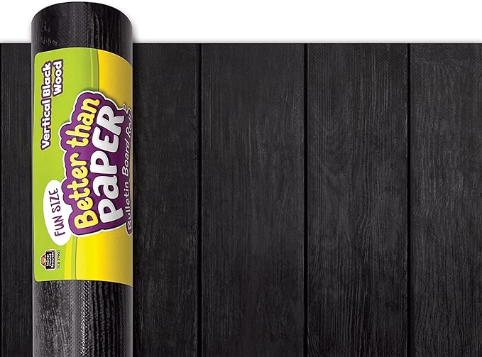 Teacher Created Resources Fun Size Vertical Black Wood Better Than Paper Bulletin Board Roll (TCR77907)