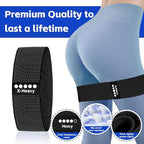 Resistance Bands for Working Out - Exercise Bands Set with Workout Guide - Fabric Elastic Bands for Physical Therapy - Fitness Bands Ideal for Legs Hip Glute