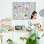 Cork Board for Walls 36" x 24", 6 Pack Felt Bulletin Board Wall Tiles with 30 Push Pins for Home Kitchen School Office Wall DIY Decorative
