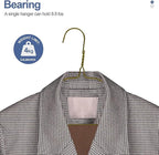 SPECILITE Wire Hangers 150 Pack, Metal Wire Clothes Hanger Bulk for Coats, Space Saving Metal Hangers 16.7 Inch Ultra Thin Non Slip with Groove, for Standard Size Suits, Shirts, Pants, Skirts-Bronze