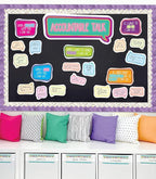 Carson Dellosa Accountable Talk Bulletin Board Set—Sentence Stem Speech Bubbles and Category Topic Signs for Group Discussions and Social-Emotional Learning, Homeschool or Classroom Décor (31 pc)