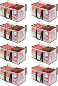 BlissTotes Moving Bags, 125L 8-Pack Storage Bags, Moving Box Heavy Duty Extra Large, Moving Totes with Zipper, Reinforced Handles Boxes for Packaging Moving, Decorative Wreath Storage
