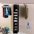ZOBER Hanging Closet Organizer, 10-Shelf - Hanging Storage Organizer Shelves for Clothes, Towels, Toys - College Dorm Room, Nursery, & Home Closet