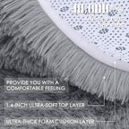 OLANLY 7x10 Machine Washable Large Area Rugs for Living Room, Bedroom, Soft Fluffy Shaggy Bedside Rug, Indoor Floor Carpet for Kids Girls and Boys, Dorms, Nursery, Home Decor Aesthetic, Light Grey