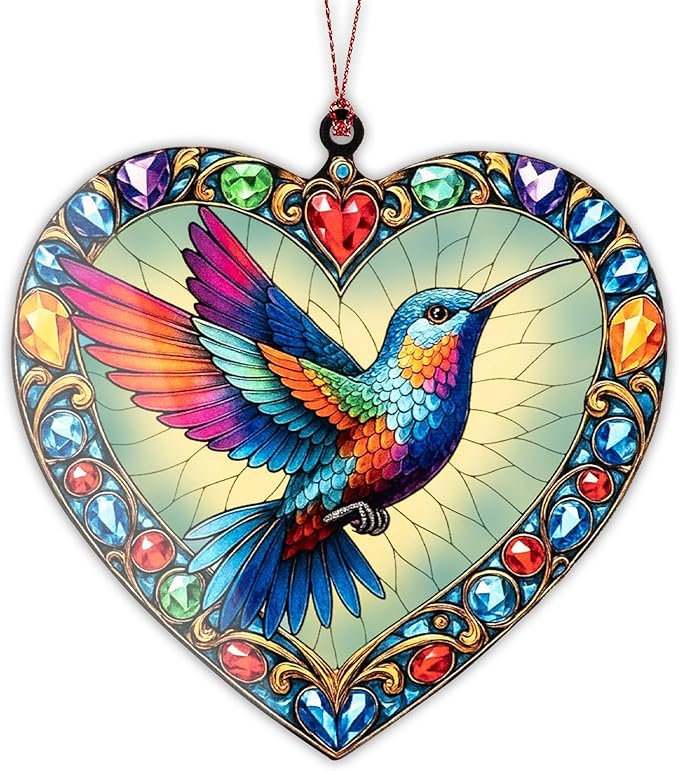 Hummingbird Gifts for Women, Hummingbird Christmas Ornaments, Mom Gift for Bird Lovers, Hanging Decor for Tree Window Home Decorations, Bird Christmas Ornament, Housewarming Gift