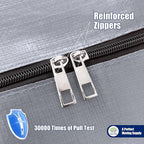 Cosy Family 8 Pack Heavy Duty Extra Large Moving Bags with Backpack Straps - Strong Handles & Zippers, Storage Totes For Space Saving, Fold Flat, Alternative to Moving Box (Set of 8, Silver)